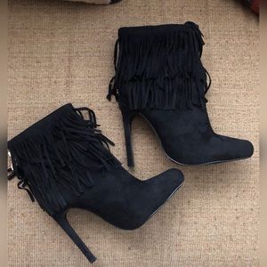 Fringe booties